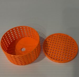 3D Printed Large Mushroom Cage - Orange